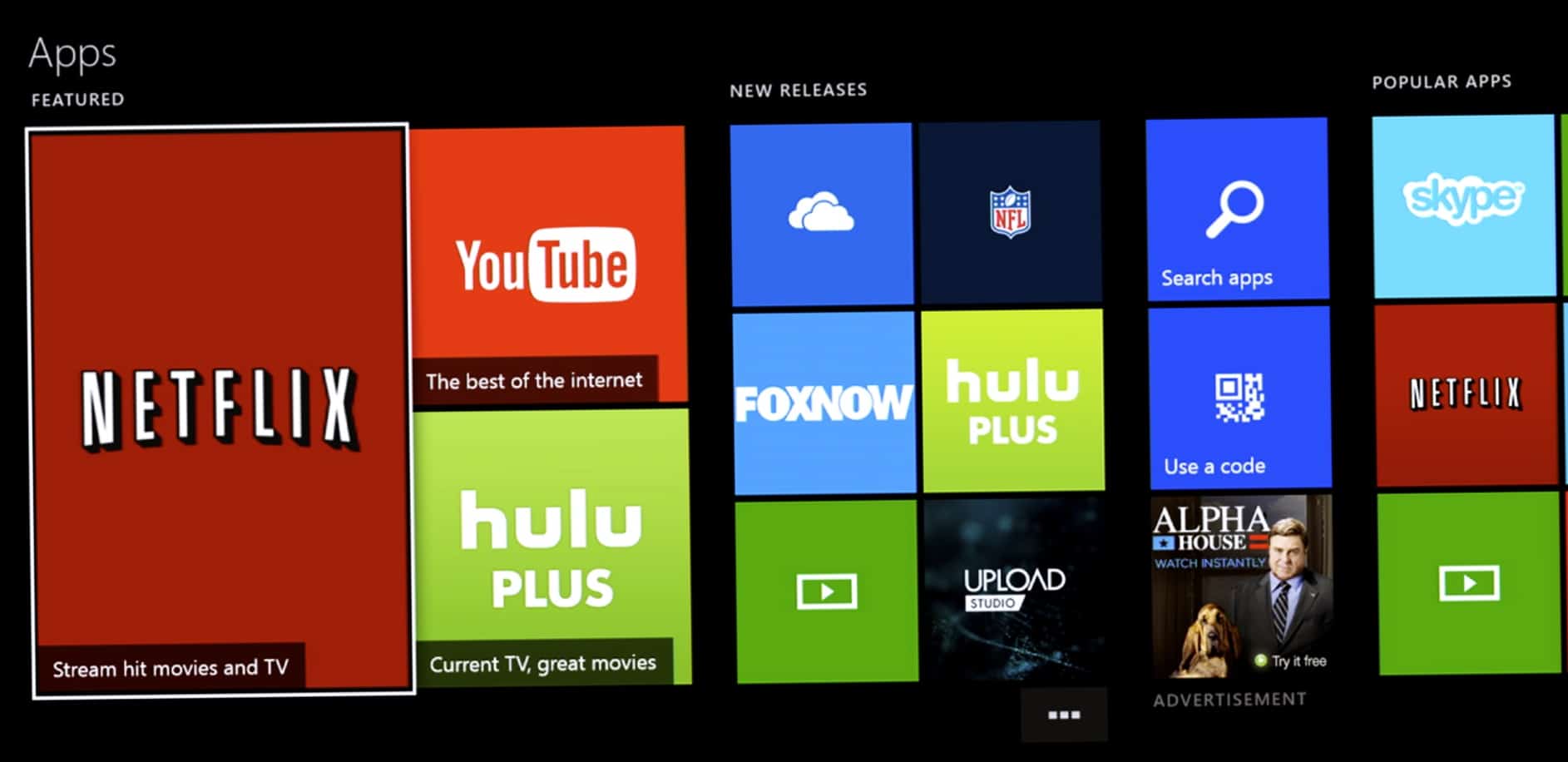 xbox medya uygulamaları