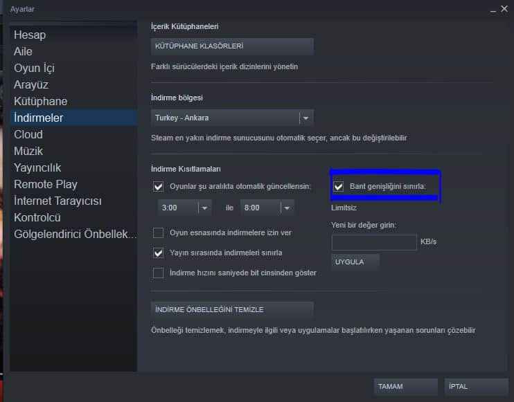 steam indirme hızı