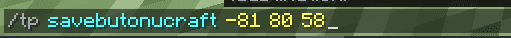 minecraft ışınlanma kodu