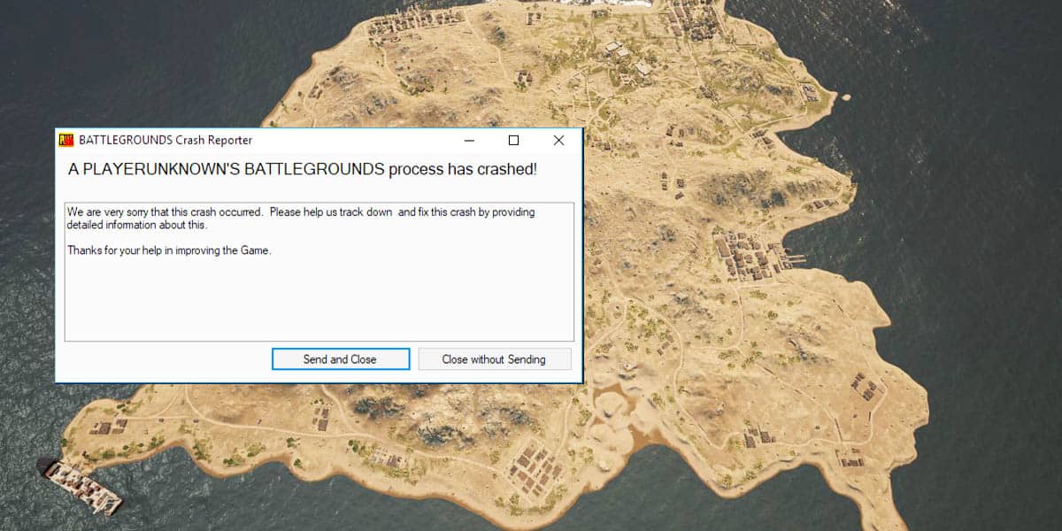 pubg karakin çökme hatası